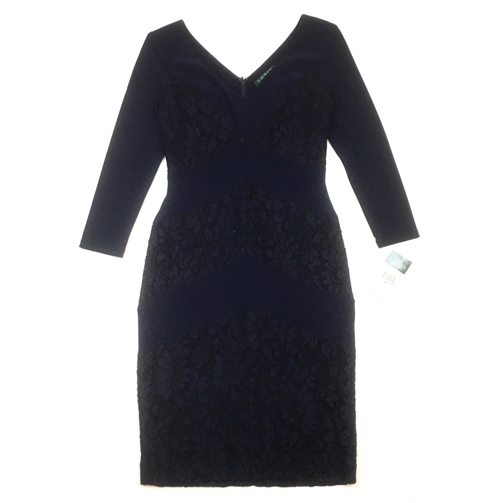 Ralph Lauren lace sheath dress cocktail party NEW - Picture 2 of 8